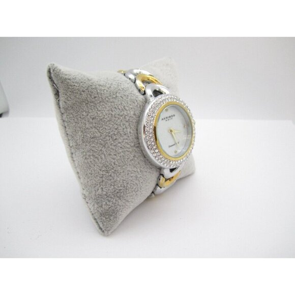 Women Akribos XXIV Diamond Dia Analog 34mm Round Watch (H222) "New Battery" - Picture 5 of 10